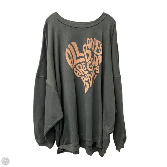 Top Long Sleeve By Torrid In Grey, Size: 4x