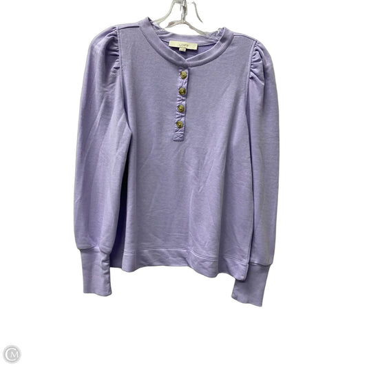 Top Long Sleeve By Loft In Purple, Size: S