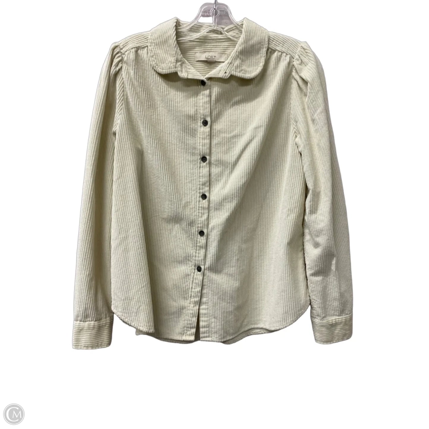 Jacket Shirt By Loft In Beige, Size: S