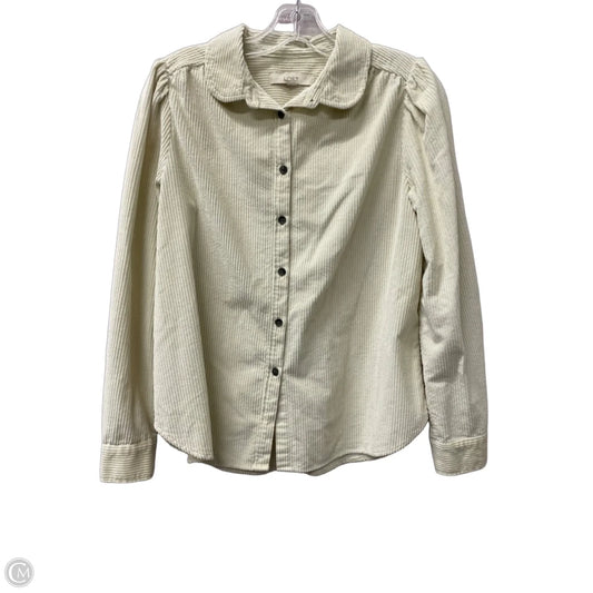 Jacket Shirt By Loft In Beige, Size: S