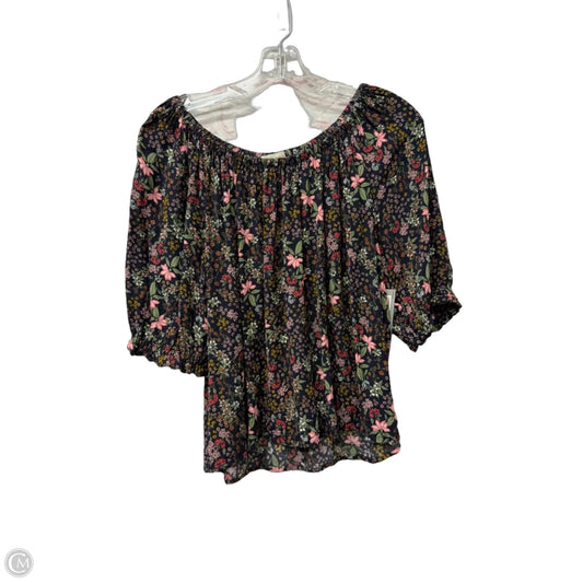 Top Short Sleeve By Loft In Blue, Size: Lp