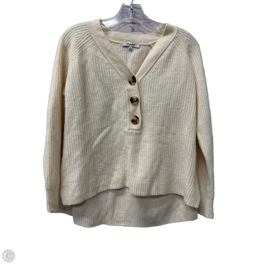 Sweater Cardigan By Madewell In Ivory, Size: S
