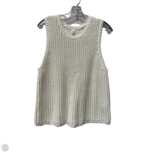 Vest Sweater By Old Navy In White, Size: L