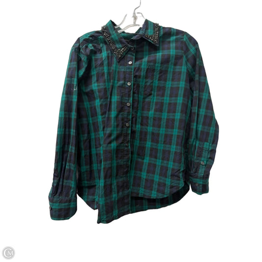 Top Long Sleeve By Ann Taylor In Green, Size: Mp