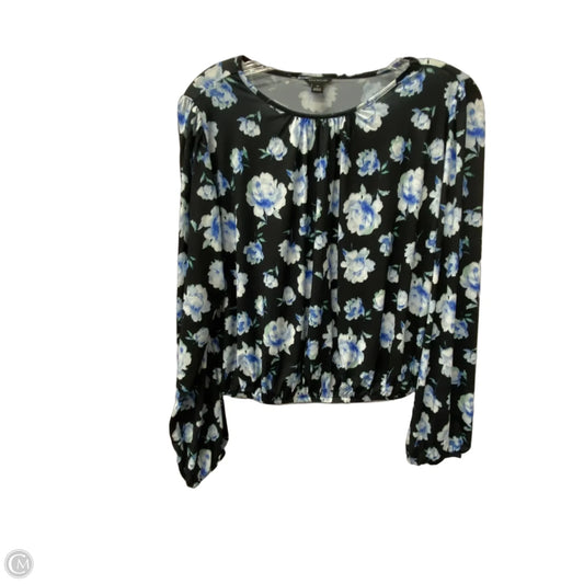 Top Long Sleeve By Ann Taylor In Black & Blue, Size: Xs