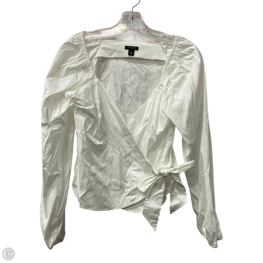 Top Long Sleeve By Ann Taylor In White, Size: Xs