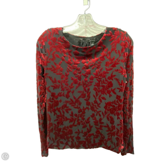 Top Long Sleeve By Ann Taylor In Red, Size: S
