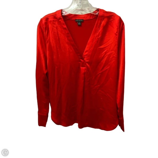 Top Long Sleeve By Ann Taylor In Red, Size: Xs