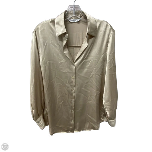 Top Long Sleeve By Stradivarius In Tan, Size: Xs