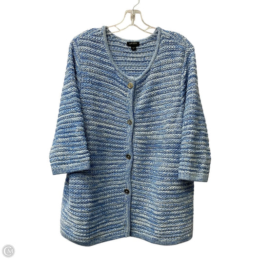 Sweater Cardigan By J. Jill In Blue, Size: 2x