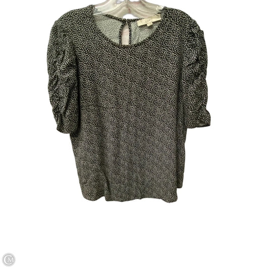 Top Short Sleeve By Loft In Black, Size: M