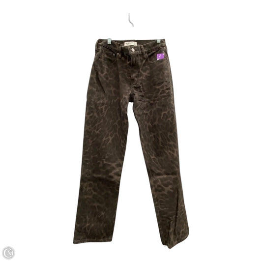 Jeans Straight By Ambercrombie fitch  In Animal Print, Size: 4