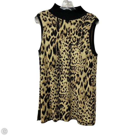 Top Sleeveless By Chicos In Animal Print, Size: L
