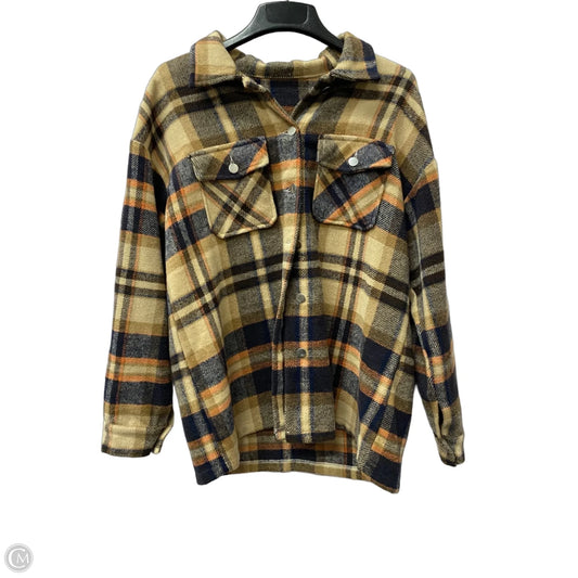 Jacket Shirt By Cme In Brown, Size: Xl