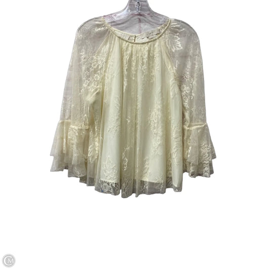 Top Long Sleeve By Loft In Cream, Size: M