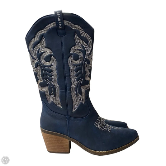Boots Western By Cme In Blue, Size: 10