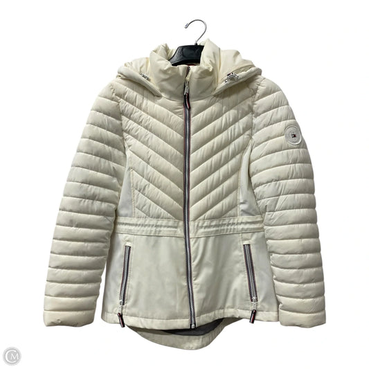 Coat Puffer & Quilted By Tommy Hilfiger In Cream, Size: M