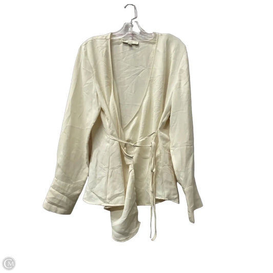 Top Long Sleeve By Loft In Ivory, Size: L