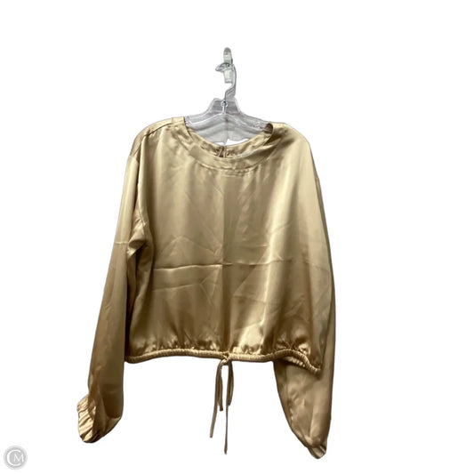 Top Long Sleeve By Loft In Tan, Size: L