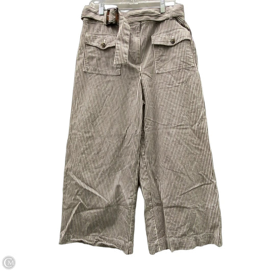 Pants Wide Leg By Loft In Brown & White, Size: 12