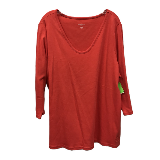 Top Long Sleeve Basic By Liz Claiborne  Size: 2x
