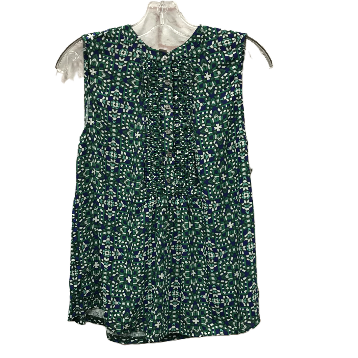 Green Top Sleeveless By Loft, Size: S