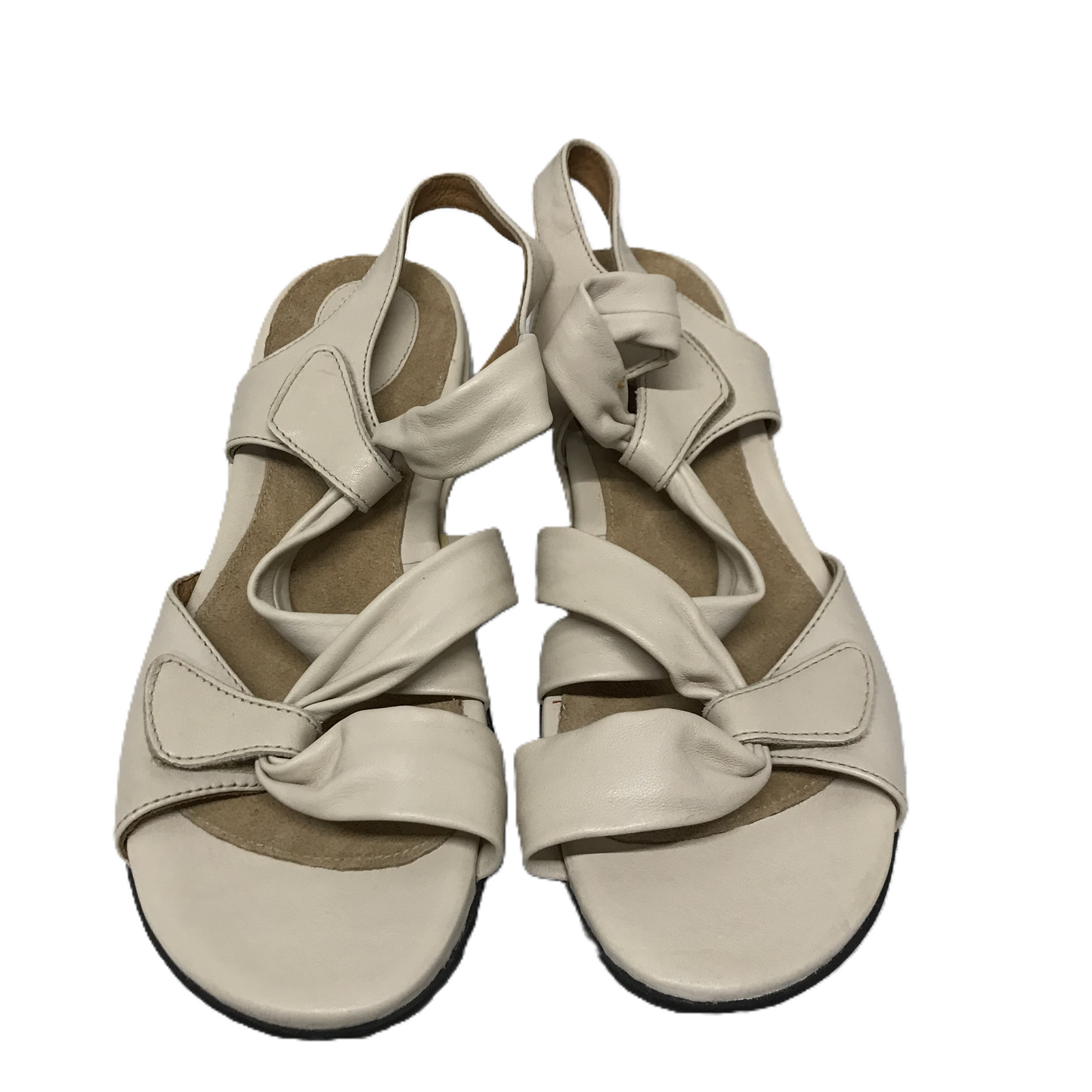 Tan Sandals Flats By Clarks, Size: 9