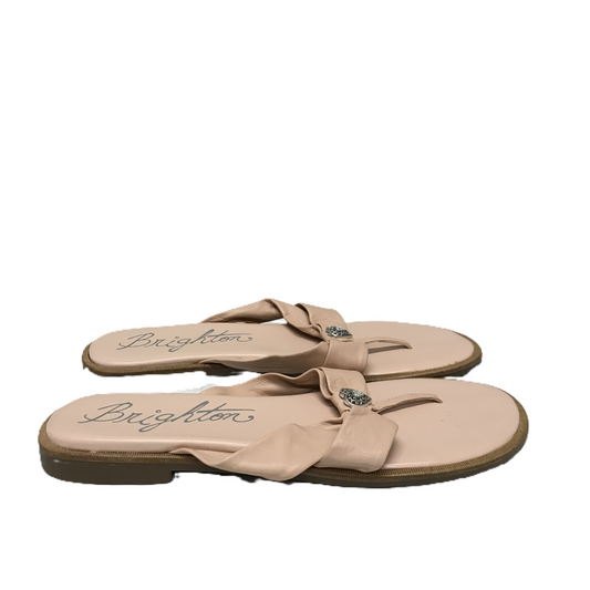 Pink Sandals Flip Flops By Brighton, Size: 9