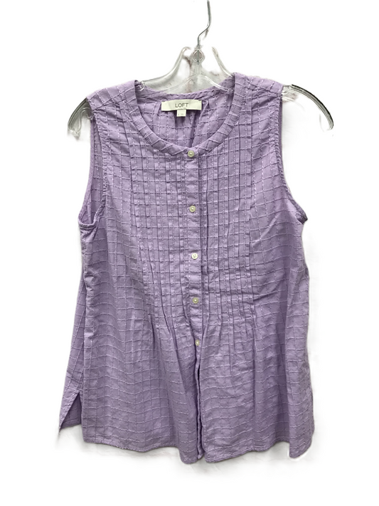 Purple Top Sleeveless By Loft, Size: S