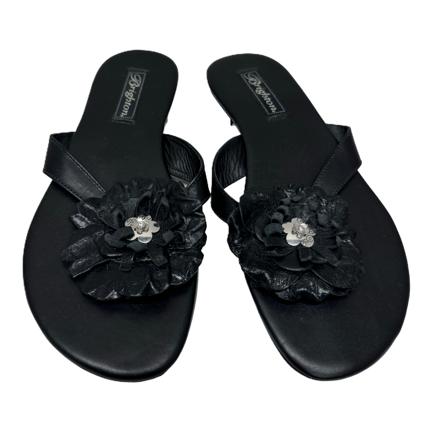 Black Sandals Flats By Brighton, Size: 9