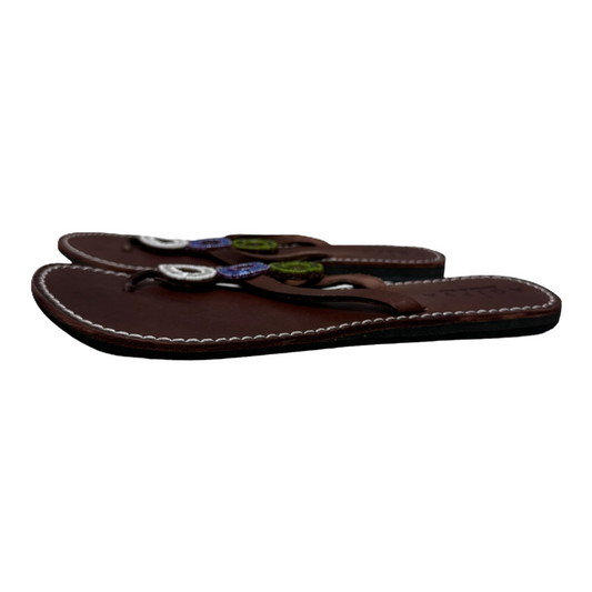 Brown Sandals Flip Flops By agipsa, Size: 9