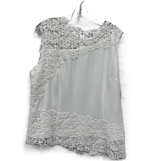 White Top Sleeveless By Elie Tahari, Size: Xl