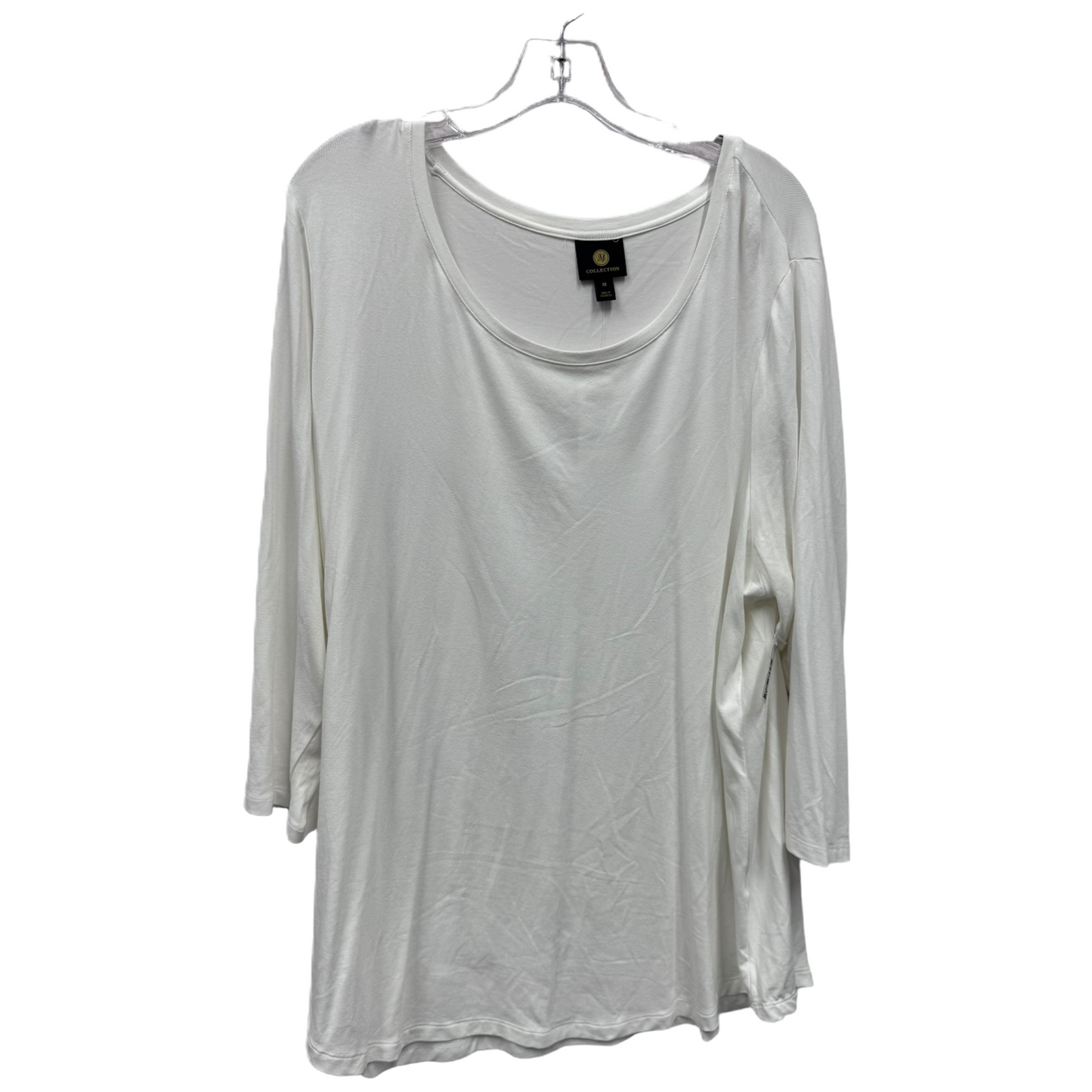 White Top Long Sleeve By Jm Collections, Size: 3x