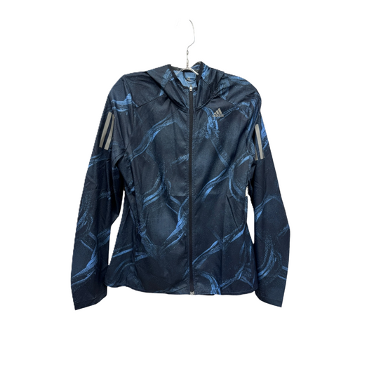 Athletic Jacket By Adidas In Blue, Size: S