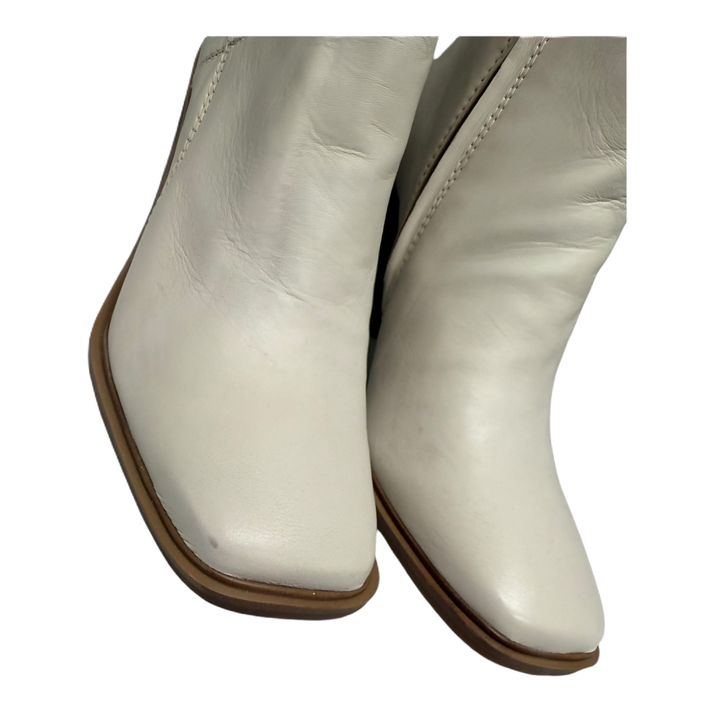 Boots Mid-calf Heels By Franco Sarto In Cream, Size: 10