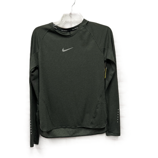 Athletic Top Long Sleeve Crewneck By Nike Apparel In Green, Size: M