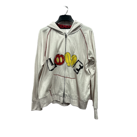 Athletic Jacket By Disney Store In Cream, Size: 2x