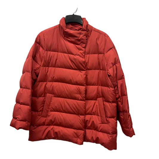 Coat Puffer & Quilted By J. Jill In Orange, Size: L