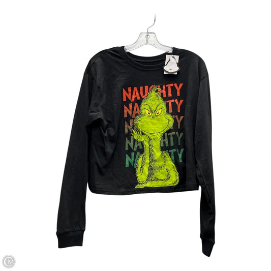 Top Long Sleeve Basic By te grinch In Black, Size: L