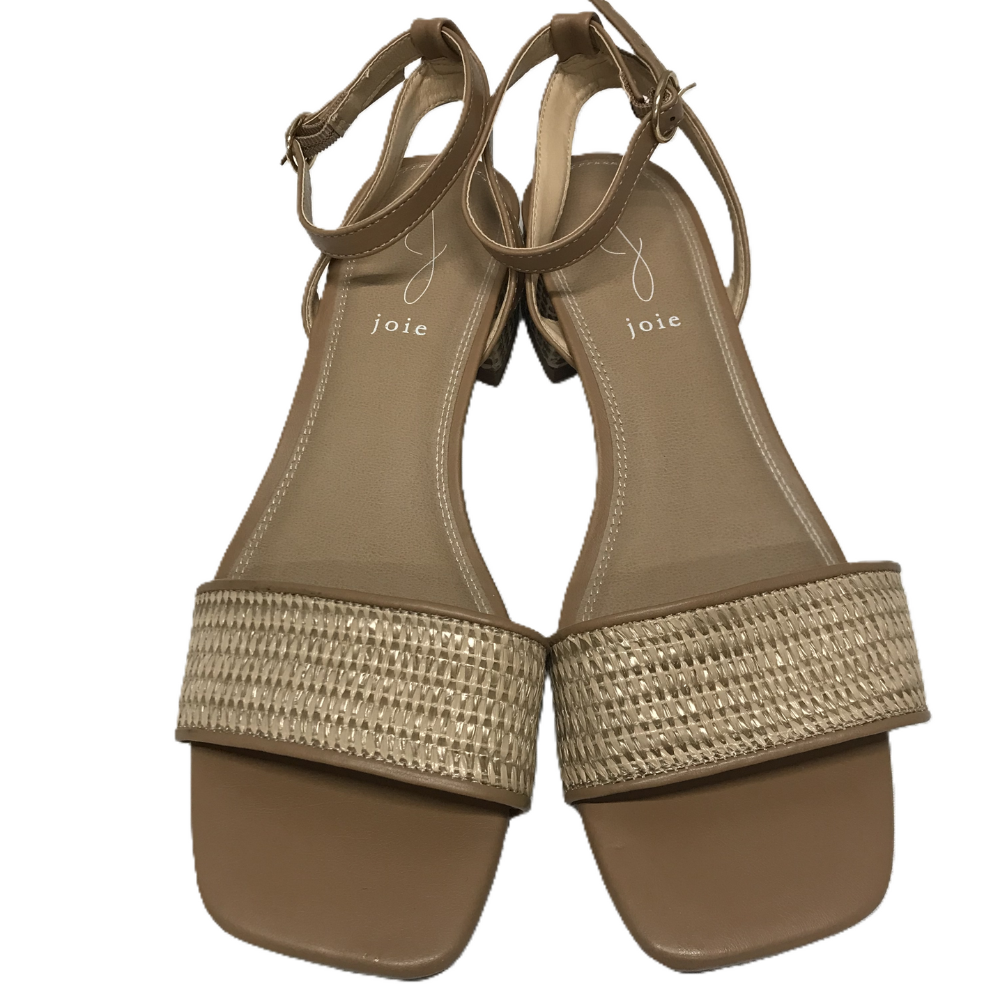 Tan Sandals Heels Block By Joie, Size: 9.5