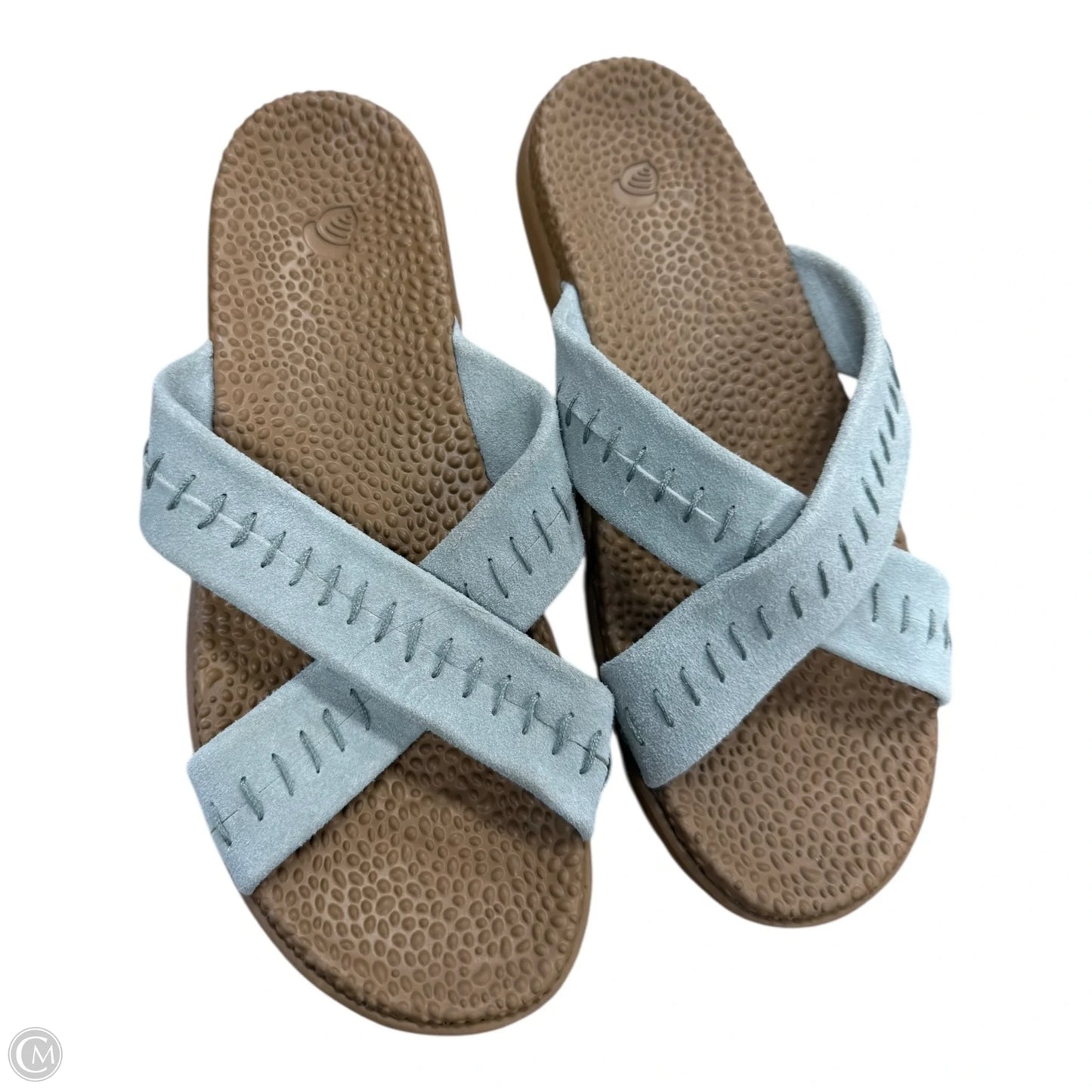 Sandals Flats  In Green, Size: 10