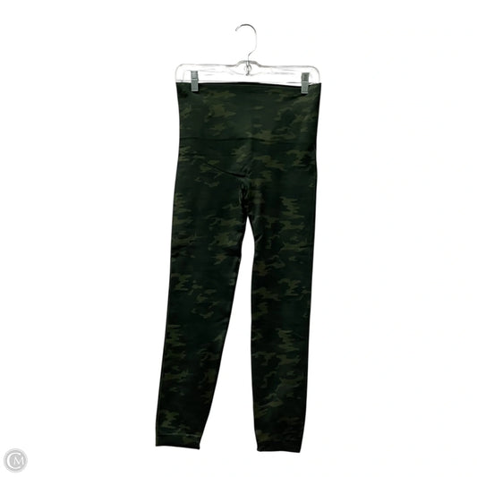 Athletic Leggings By Spanx In Camouflage Print, Size: L