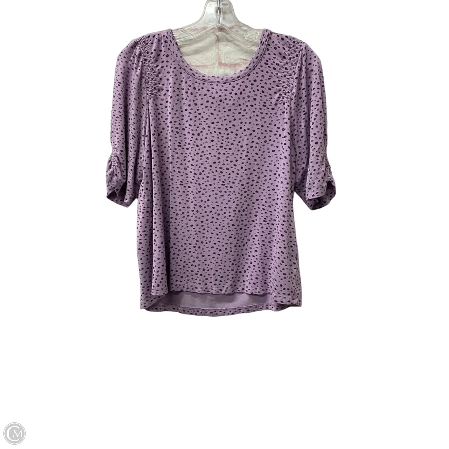 Top Short Sleeve By Democracy In Purple, Size: L