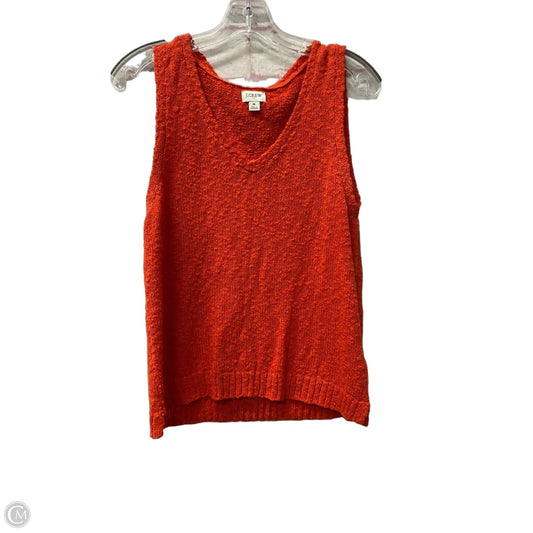 Top Sleeveless By J. Crew In Red, Size: M