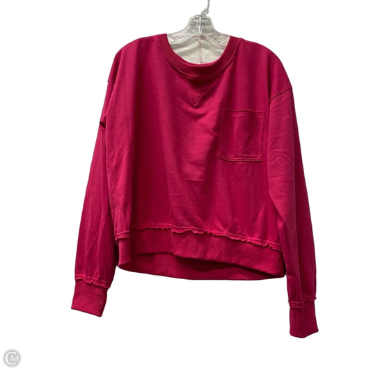 Top Long Sleeve By Moco In Pink, Size: Xl
