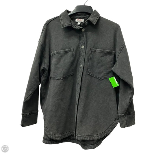 Jacket Shirt By Clothes Mentor In Grey, Size: M