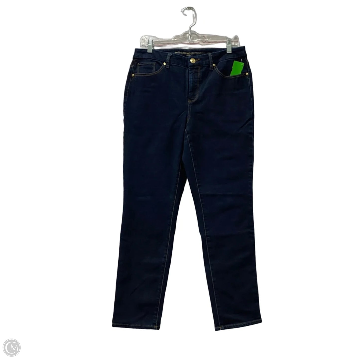 Jeans Straight By Chicos In Blue Denim, Size: 6