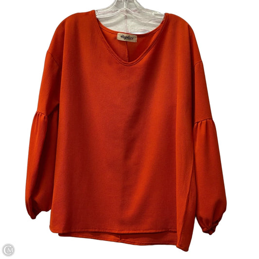 Top Long Sleeve By Haptics In Red, Size: S