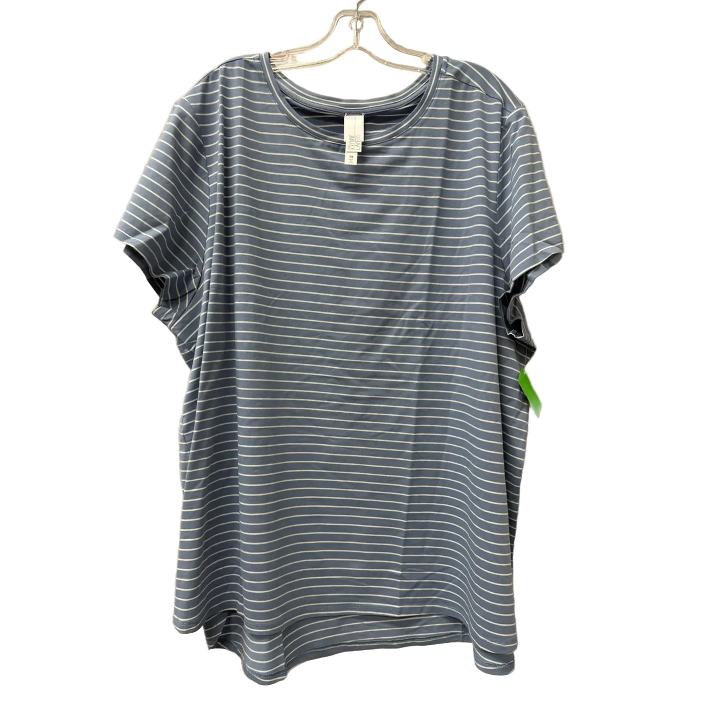 Top Short Sleeve By wynne layers In Blue, Size: 3x
