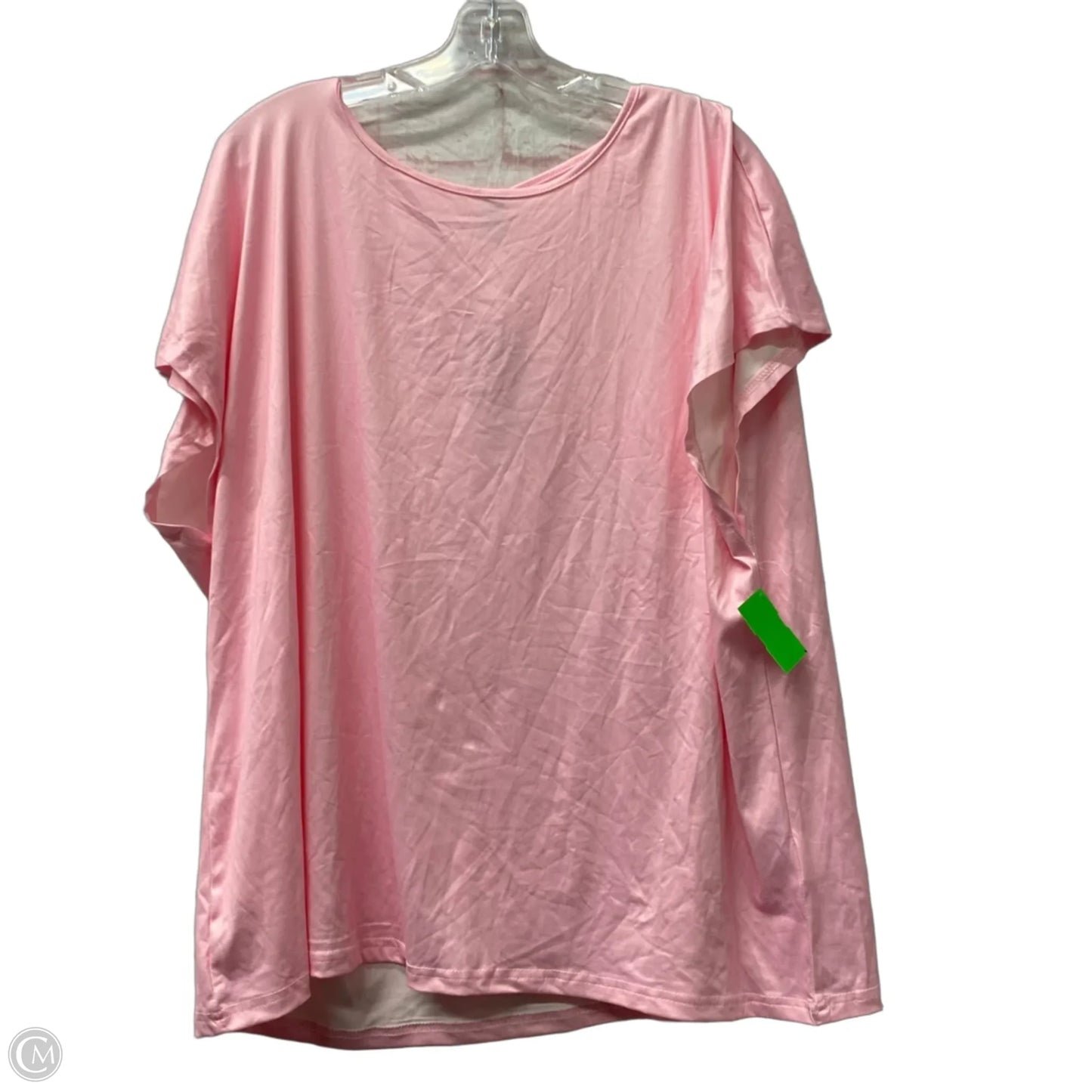 Top Short Sleeve By Emery Rose In Pink, Size: 2x